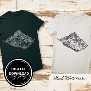 Mount Assiniboine SVG Bundle,Assiniboine PNG , Mountain Clipart, Hand drawn mount Assiniboine pictures for print and engraving