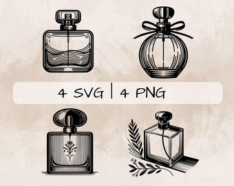 香水瓶 svg、香水ロゴ svg、花柄香水 svg、女性用香水 svg、香水