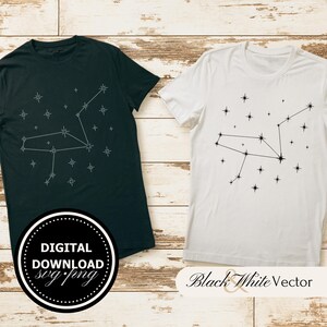 Grus SVG Bundle, Constellation PNG, Star Map Clipart, Hand drawn Celestial Hemisphere pictures for print and engraving