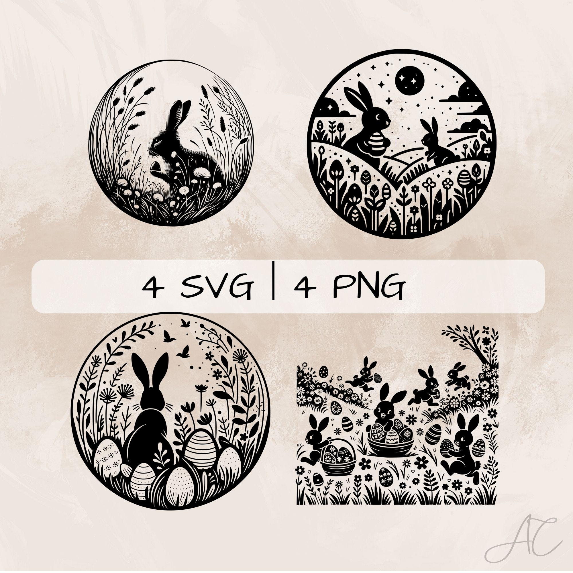 Easter Bunny SVG Bundle, Easter Eggs PNG ,easter Bunny Egg Hunt Clipart ...