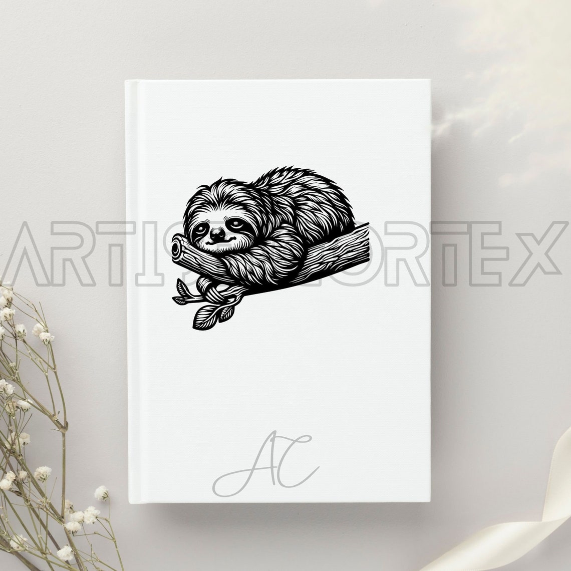 Sloth SVG Bundle, Sloth Hanging PNG, Cute Sloth Clipart, Hand Drawn ...