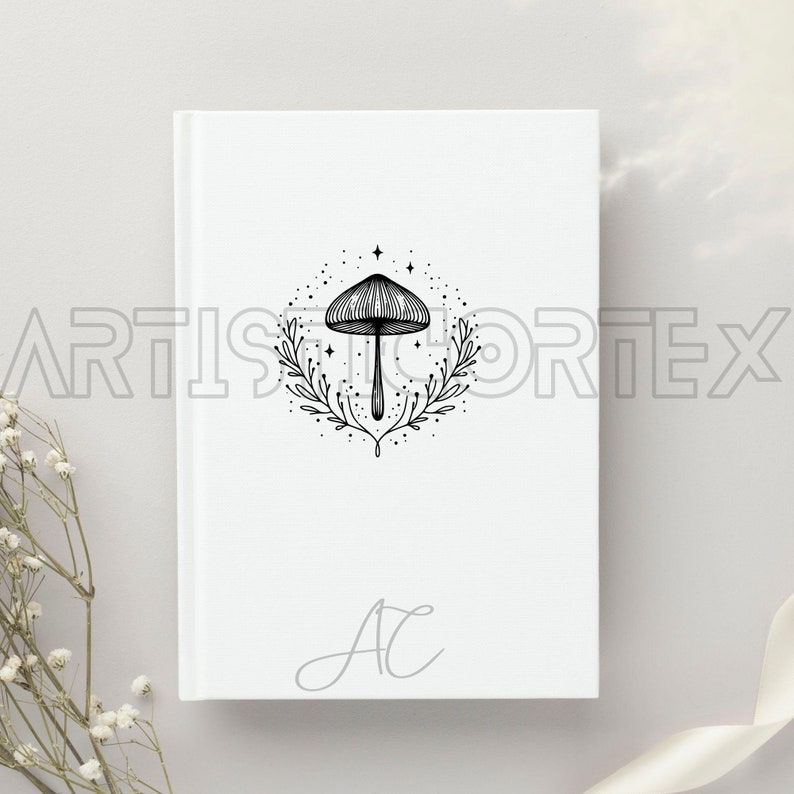 Mushroom SVG Bundle, Magic Mushroom PNG , celestial Mushroom Clipart, Hand drawn Mushroom pictures for print and engraving image 5