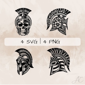 Spartan helmet SVG bundle, Floral Spartan helmet PNG, Skull helmet Clipart, Hand drawn Spartan helmet pictures for print and engraving