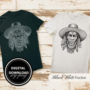 Papa Legba SVG Bundle, Legba PNG ,Papa Legba Voodoo Clipart, Hand drawn Papa Legba pictures for print and engraving