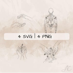 Massage Therapist SVG Bundle, Massage PNG ,Massage Therapist Clipart, Hand drawn Massage Therapist pictures for print and engraving