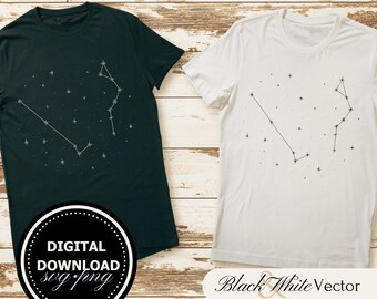 Serpens Constellation SVG-bundel: hemelse afbeeldingen om af te drukken en te graveren (digitale download))