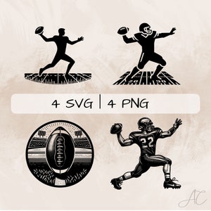 American Football SVG bundle, Football  PNG, Sport Clipart, Hand drawn American Football pictures for print and engraving