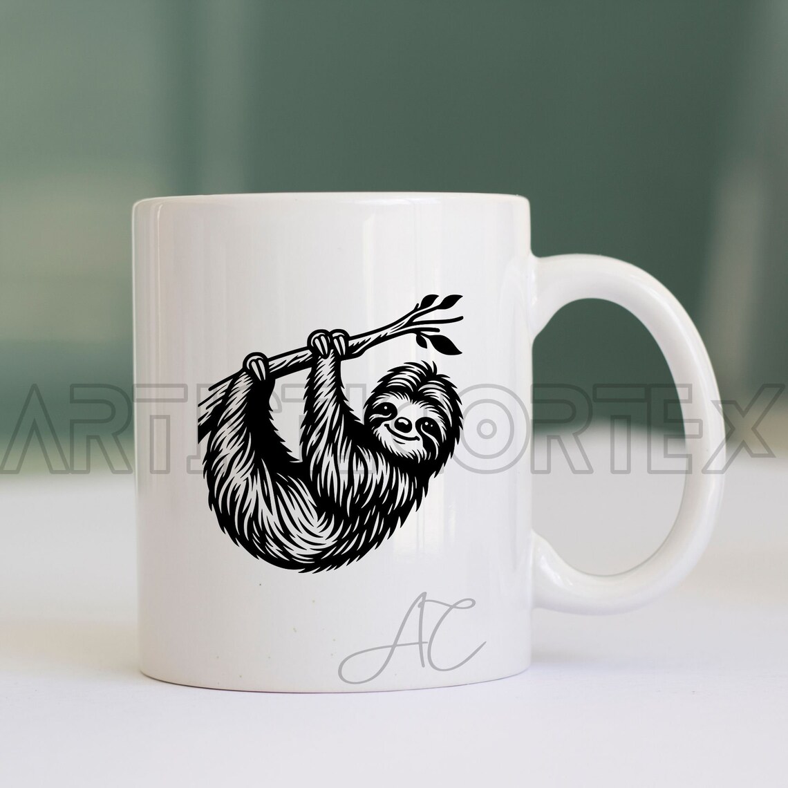 Sloth SVG Bundle, Sloth Hanging PNG, Cute Sloth Clipart, Hand Drawn ...