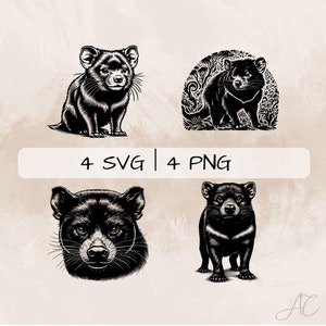 Tasmanian Devil SVG Bundle, Tasmanian Devil Face PNG ,Tasmanian Devil Clipart, Hand drawn Tasmanian Devil pictures for print and engraving