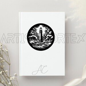 Cursive Lighthouse Lighthouse SVG, PNG, Lighthouse Scene Vector, Lighthouse With Boat ...