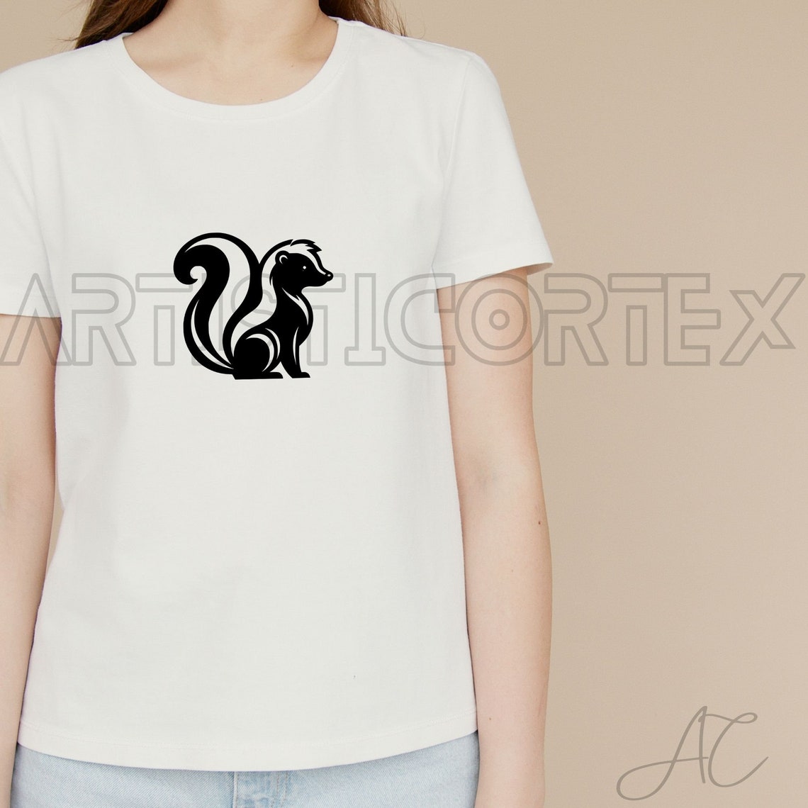 Skunk SVG Bundle, Skunk in Toilet PNG, Skunk With Kits Clipart, Hand ...