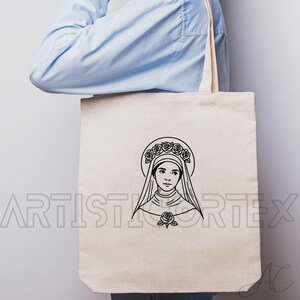 Saint Rose Line Art: SVG PNG Clipart Bundle (Digital Download) image 4