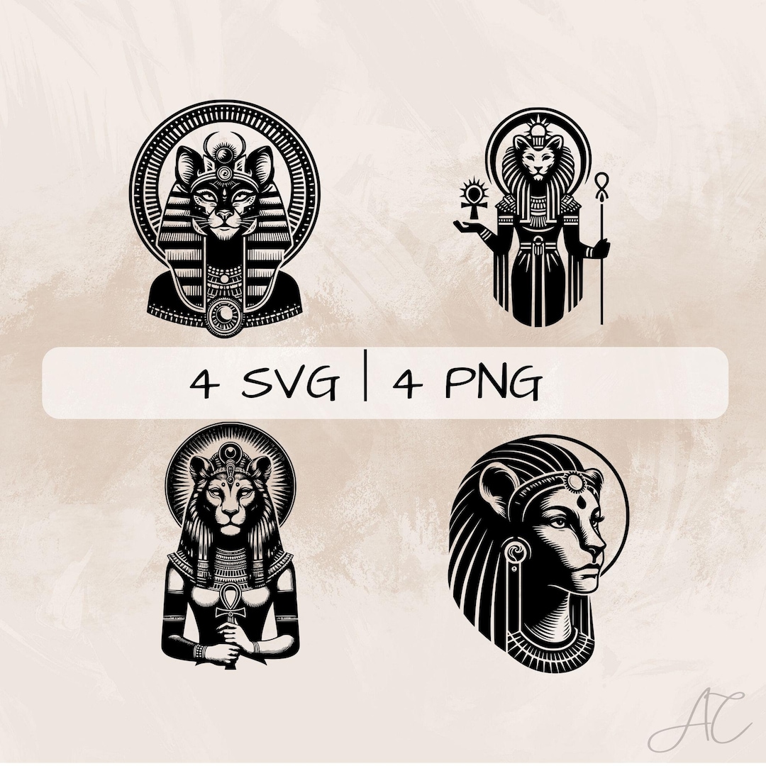 Sekhmet SVG Bundle, Sekhmet Goddess PNG ,egyptioan Goddess Clipart ...