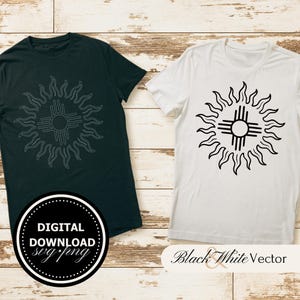 Zia Sun SVG Bundle, Zia Pueblo PNG, New Mexico Symbol Clipart, Hand drawn Zia Sun pictures for print and engraving