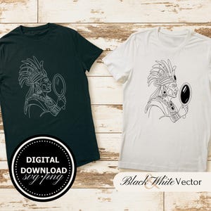 Tezcatlipoca SVG Bundle, Aztec God PNG ,Tezcatlipoca Clipart, Hand drawn Tezcatlipoca pictures for print and engraving