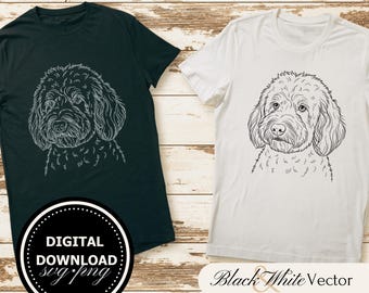 Barbet SVG Bundle, Barbet Dog PNG ,Barbet Clipart, Hand drawn Barbet pictures for print and engraving