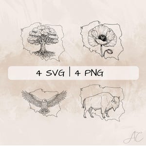 Poland SVG Bundle, Poland Outline PNG ,Poland Country Clipart, Hand drawn Poland Map pictures for print and engraving