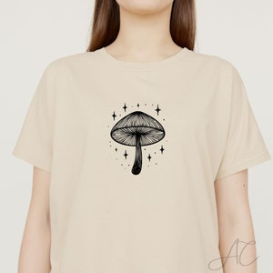 Mushroom SVG Bundle, Magic Mushroom PNG , celestial Mushroom Clipart, Hand drawn Mushroom pictures for print and engraving image 2