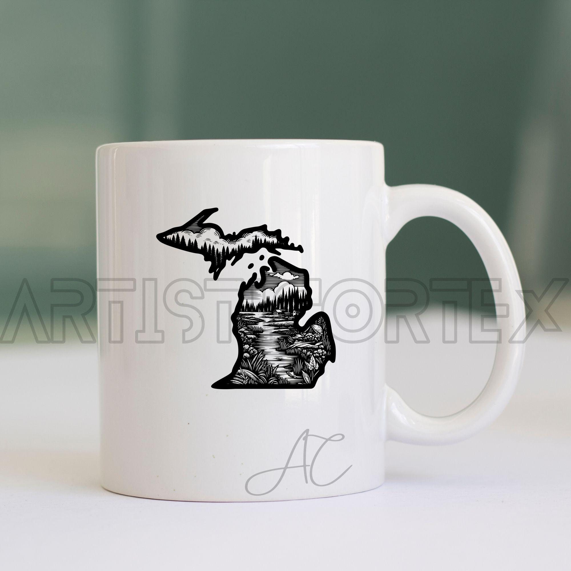 Michigan SVG Bundle, Michigan Outline PNG ,michigan Map Clipart, Hand ...