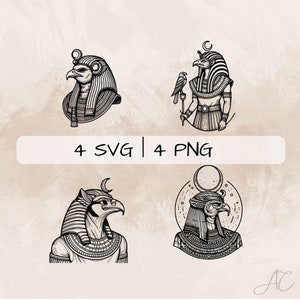 Khonsu SVG Bundle, Khonsu God PNG ,God Of The Moon Clipart, Hand drawn Khonsu pictures for print and engraving