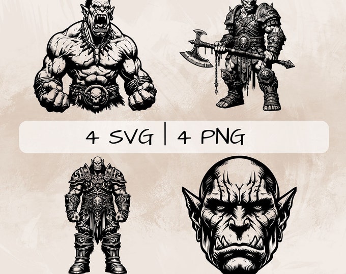 ORC CREATURE SVG, Folklore Orc Svg Files for Cricut, Fantasy Orc ...