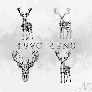 Deer skeleton SVG, Deer SVG, Skeleton SVG, Vector, hand drawn Deer skeleton for printing and engraving