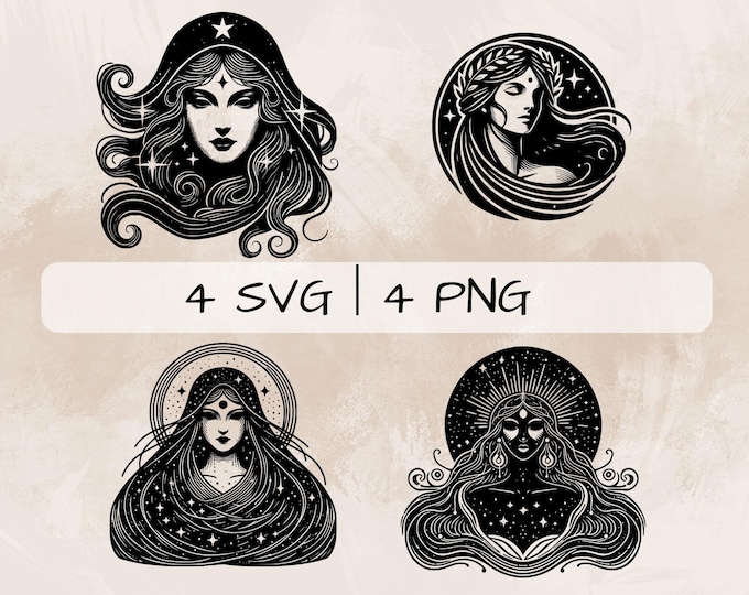 PNG SVG File - Nyx - Goddess - Greek Goddess - Tattoo Stencil for ...