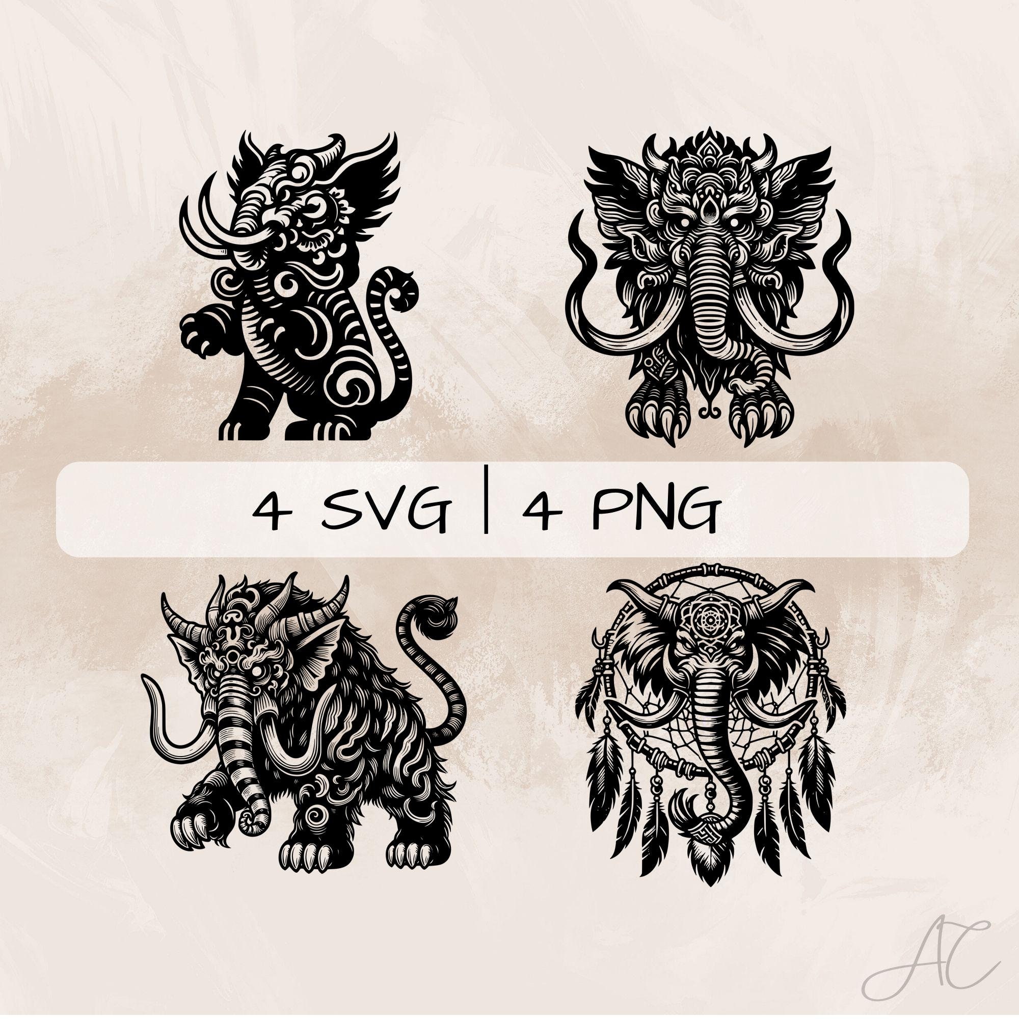 Baku SVG Bundle, Baku PNG ,dream Catcher Clipart, Hand Drawn