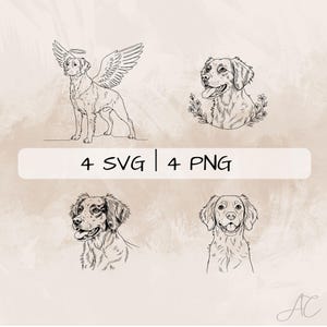 Bundle SVG chien de Bretagne, Bretagne PNG, clipart chien de Bretagne, images de chien de Bretagne dessinées à la main pour impression et gravure