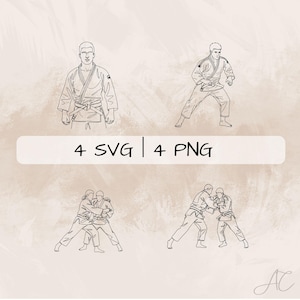 Judo SVG Bundle, Judo Fight PNG , Martial Art Clipart, Hand drawn Judo pictures for print and engraving