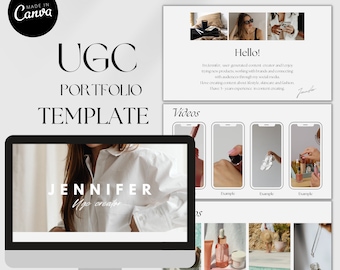 UGC portfolio template for beginners | UGC portfolio template canva | UGC media kit