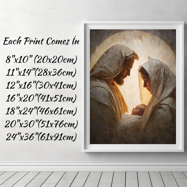 Holy Family Wall Art Print,modern Christian Religious Poster,mary ...