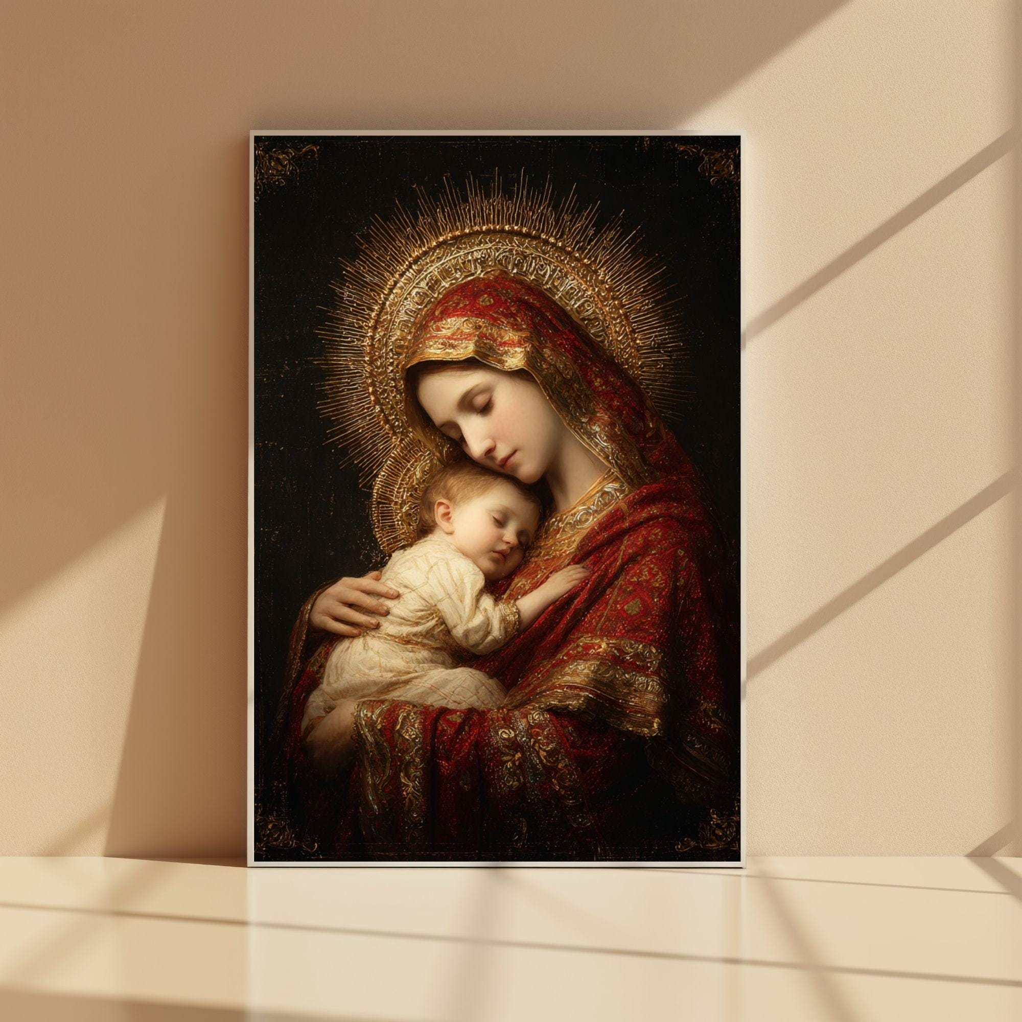 Vintage Madonna and Child Picture - Etsy