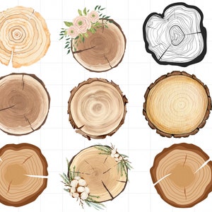 Wood Slice SVG-bundel, boomringen svg, houtsnede dxf, Wood Slice png, Wood Slice vector, boomschijf plaat, stamstronk Svg, hout svg,