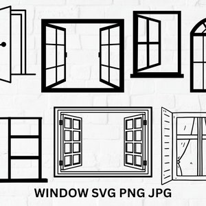 Venster SVG bundel, kerkraam svg, gotisch venster png, venster gesneden bestanden, gebouw clipart, huis clipart, venster PNG, architectuur Svg