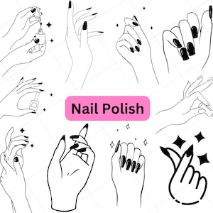 Nagel svg, vrouw nagels mooie handen png, salon inhoud, Nail Art, vrouwen handen Svg, zwarte vrouw hand png, meisje hand svg