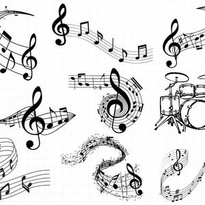 MUSIC NOTES SVG, Music Notes Bundle Svg, Music Notes Clipart , Music Notes Cut Files For Cricut , Music Notes Vector