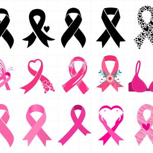 Awareness Ribbon SVG, Breast Cancer SVG, Cancer Ribbon SVG, Survivor Ribbon Svg, Digital Download, Cricut, Silhouette Cut File