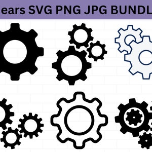 Gears SVG Bundle, Gears svg, Gears png, Gears Clipart, Gears SVG Cut Files for Cricut, Gears Silhouette, Cogs and Gears svg, Metal Gears