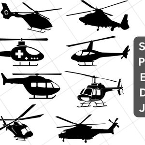 Helicopter Silhouette svg, Military aircraft Bundle, Chopper Svg, Military Helicopters Vector File SVG, Helicopter PNG, War Helicopter svg