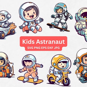 Astronauten-Svg-Png-Bundle, Astronaut mit Rakete svg, Kind Astronaut svg, Universum svg, Spaceman svg, Space svg