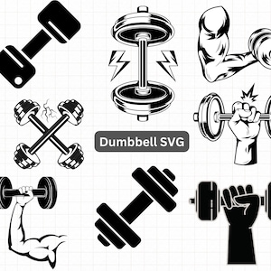 Dumbbell Svg , Workout Silhouette ,  Fitness SVG,  Dum Bell Weight Lifting and Fitness , Gym Svg Bundle,  Crossfit Svg