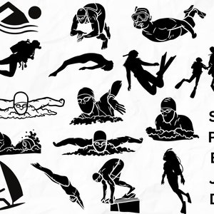 Swimmer SVG File, Swimming svg, Swimmer Silhouettes, Swimmer clipart,  Swimming Mom,  Swim svg, Sports svg, Swimmer vector
