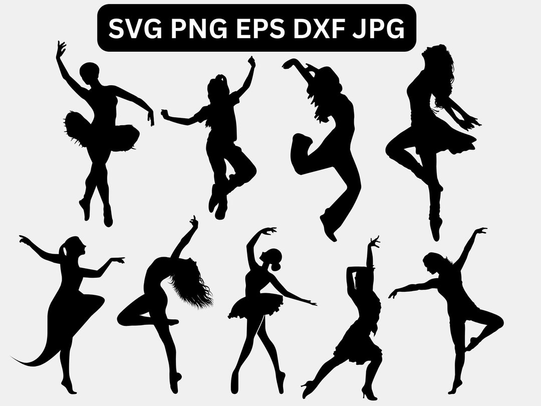 Dancer Girl Svg , Dance Silhouette, Ballerina Svg Bundle , Dancer ...