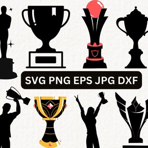 Trophäe svg, Medaille svg, Sport Award Clipart, Trophäe Cup svg, Trophäe SVG geschnitten Dateien für Cricut, Preis svg, Champion svg, Award Icons