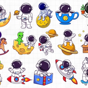 Paquete de astronautas SVG PNG, astronauta con cohete SVG, niño astronauta SVG, universo SVG, astronauta SVG, espacio SVG