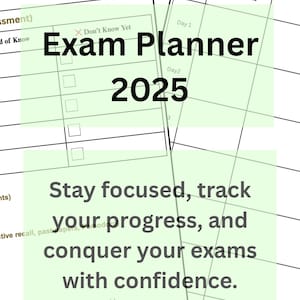 Piano di studio per gli esami stampabile / Programma di revisione accademica 2025