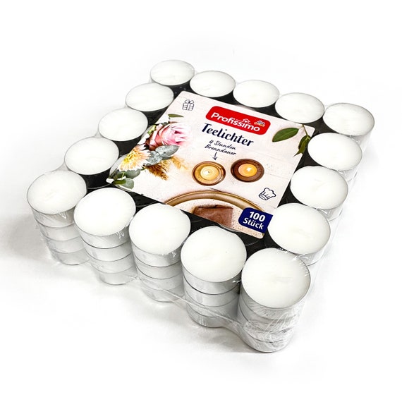 100x Standard Tealights from DM Profissimo