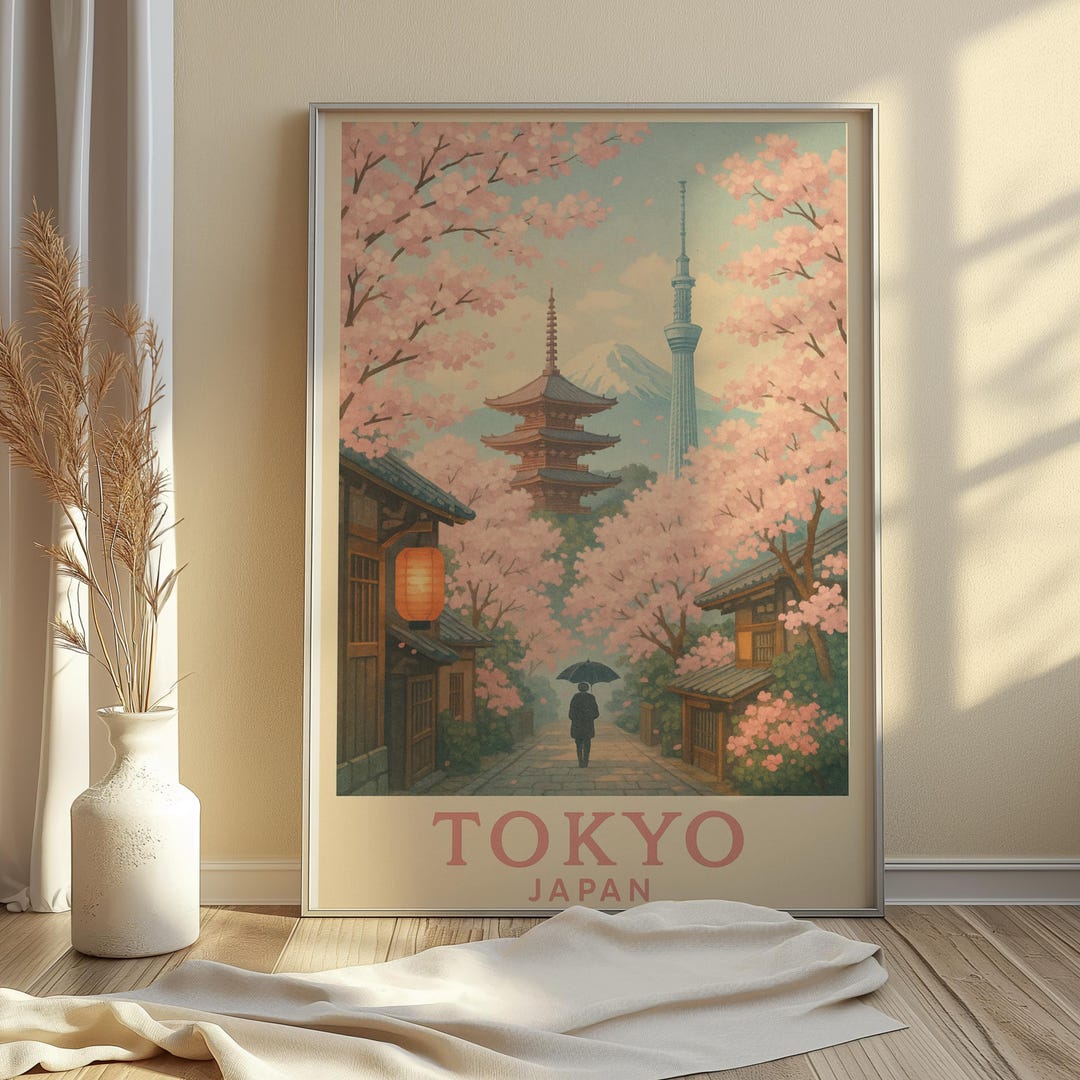 Tokyo Poster - Tokyo Travel Print - Japan Wall Art - Tokyo Skyline ...