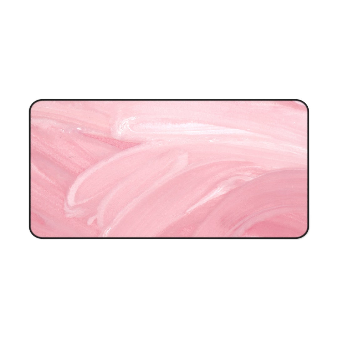 Pink Desk Mat Pink Faux Paint Desk Mat Cute Desk Mat Aesthetic Etsy